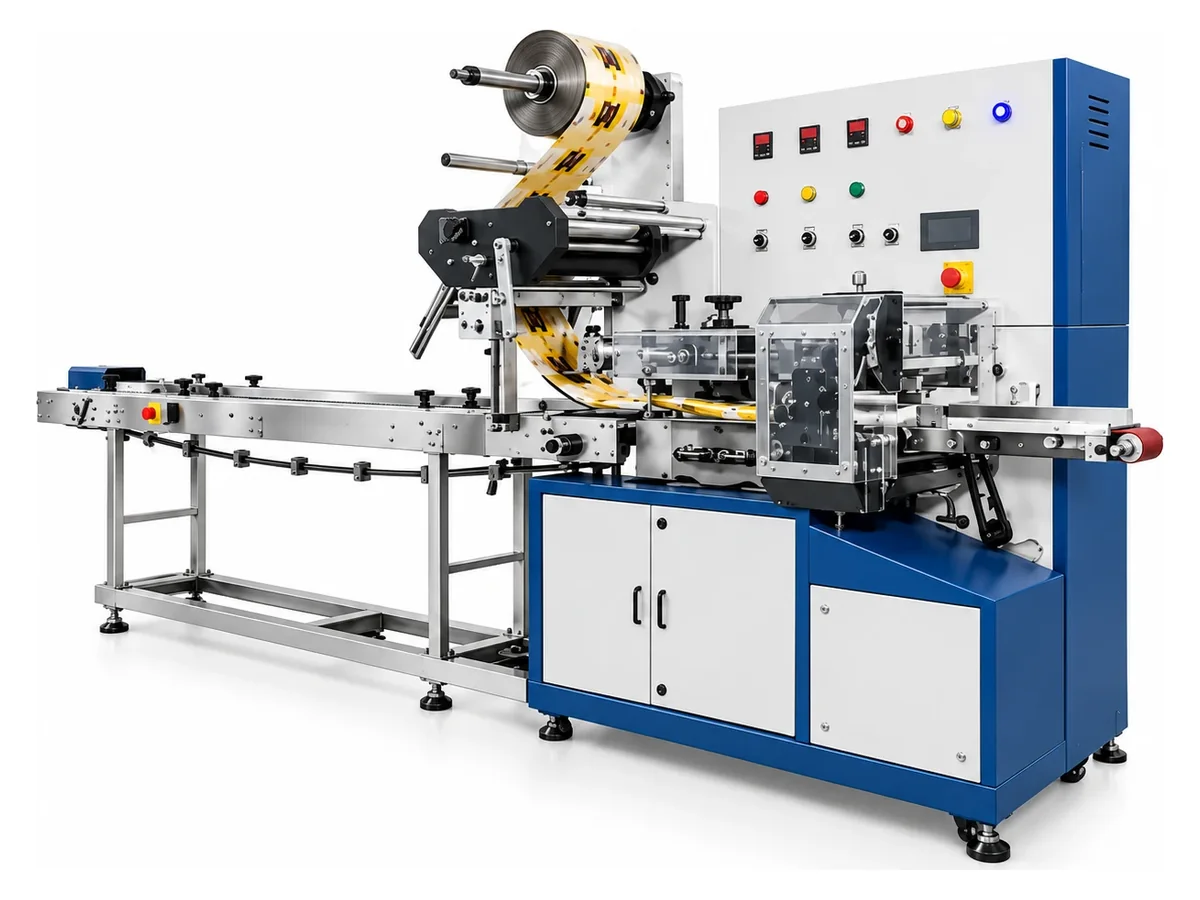 Representative automatic horizontal flow-wrap packaging machine
