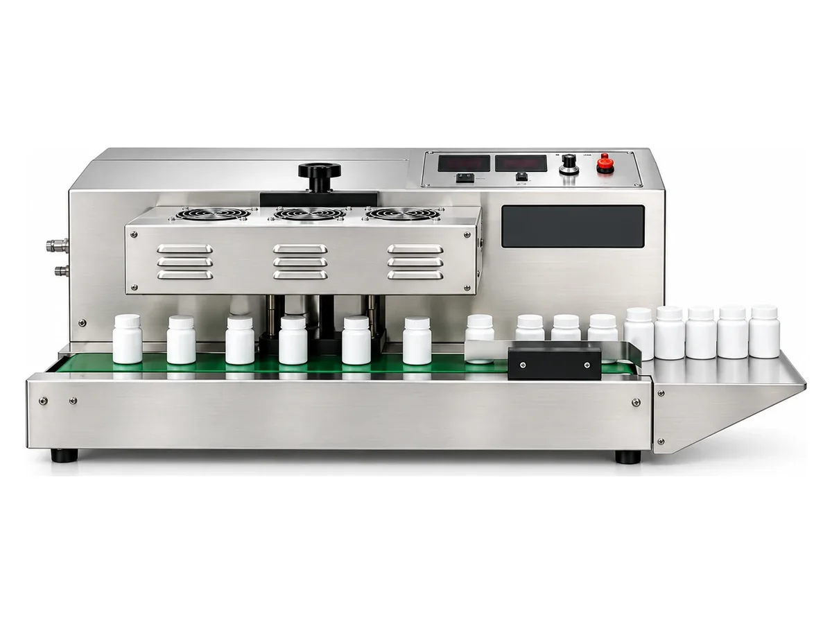 Representative inline induction cap sealing machine