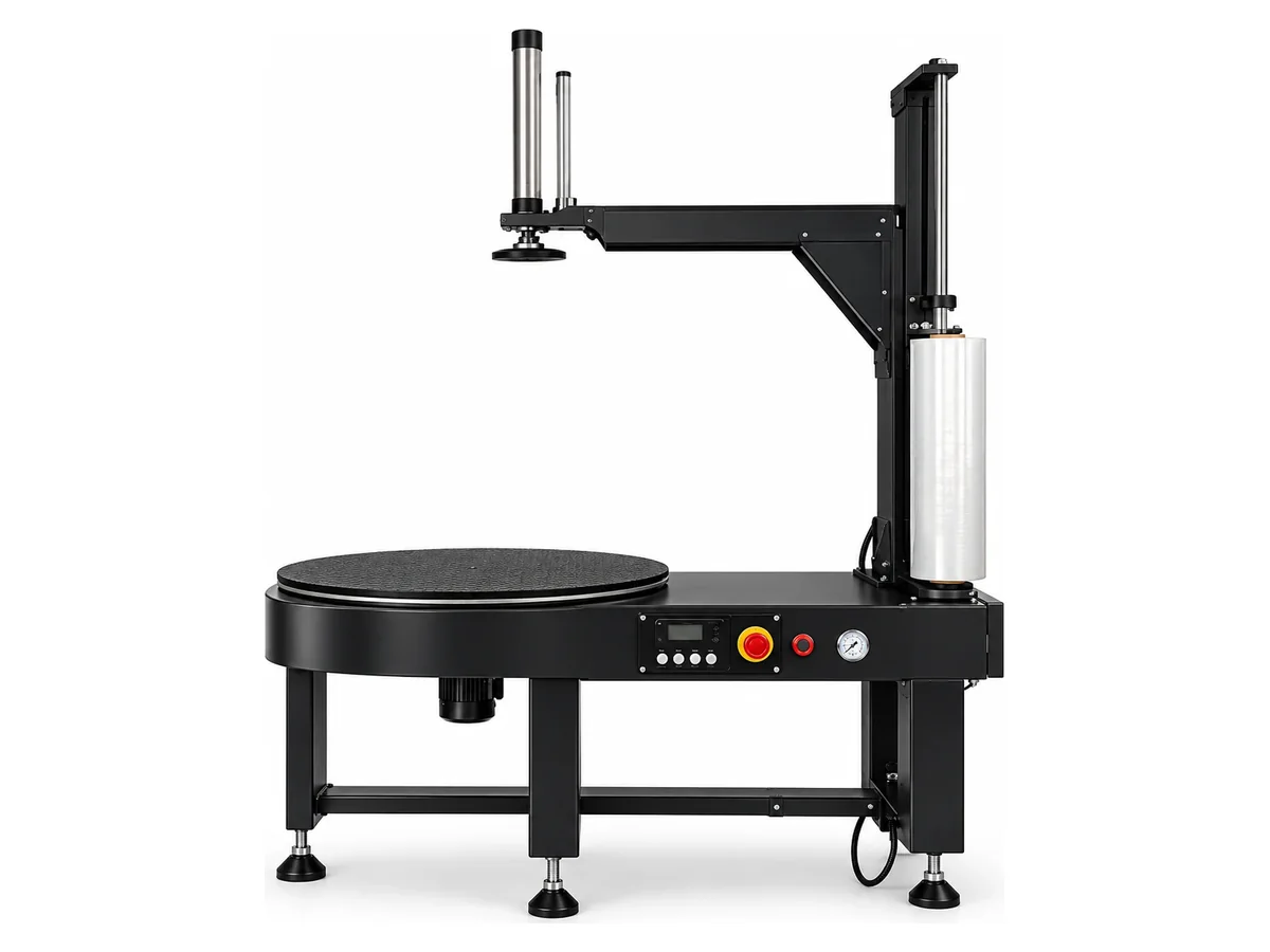 Representative semi-automatic pallet stretch wrapping machine